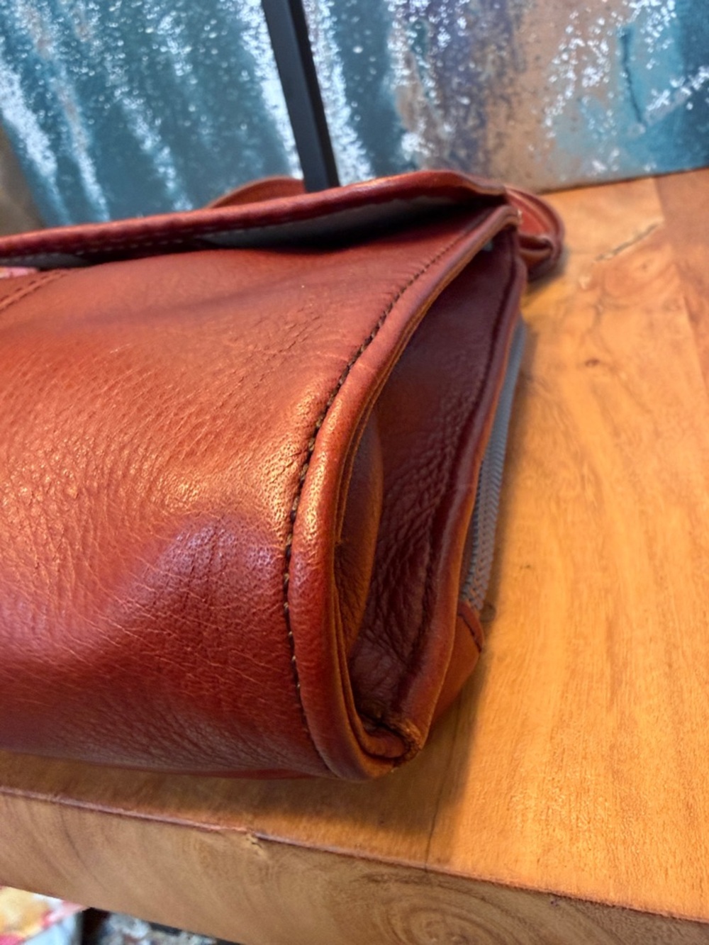 American Leather Co Old Money Brown Leather Crossbody Bag (EUC) - Picture 10 of 16